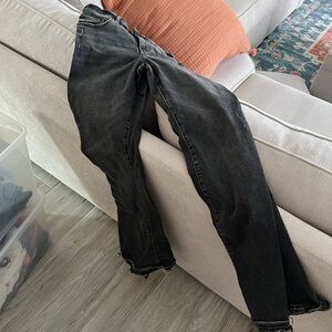 Worn once express wide leg black jean